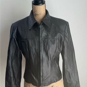 Leather (Vintage) waist jacket